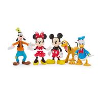 Disney Store Official Set di Personaggi Topolino e i Suoi Amici, Personaggi snodabili tra Cui Topolino, Minni, Paperino, Paperina, Pippo e Pluto, Set di 6 Pezzi