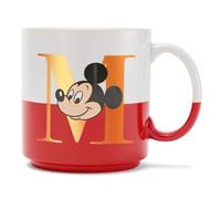 Disney Store Official tazza Topolino, 425 ml, design bianco e rosso, utilizzabile in microonde e lavastoviglie