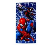 Disney Store Official telo mare Spider-Man, telo Marvel per bambini con Spider-Man, Miles Morales e Ghost-Spider, 150 x 74 cm