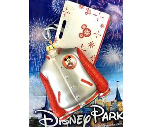 Disney Store Ornamento Topolino Mouse Giacca Accademica Argento & Rosso 2022
