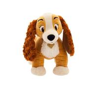 Disney Store Peluche ufficiale Lady Medium per bambini, personaggio coccoloso con texture sfocata e dettagli ricamati, collare e piastrina, peluche Disney adatto a tutte le età