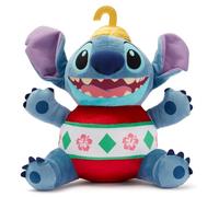 Disney Store Peluche ufficiale Stitch Holiday - Lilo & Stitch - Peluche di Natale - Peluche Disney da 35,5 cm - Caratteristiche Costume ornamentale natalizio con accenti metallici