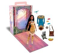 Disney Store Pocahontas Story - Bambola ufficiale - 27,9 cm - Include libro da colorare e abito extra, bambola principessa in abito classico, giocattoli Disney principessa per ragazze