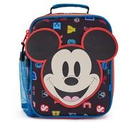 DISNEY STORE Scatola termica per il pranzo ufficiale di Topolino, con scritta "Topolino", per bambini, con doppia cerniera, dettagli ricamati, serigrafia, tasca in rete, etichetta identificativa