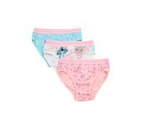 Disney Store Set 3 Slip per Bambine e Ragazze in Cotone, Motivo con Stitch, (IT, età, 8 Anni, 10 Anni, Multicolore - Rosa - Azzurro)