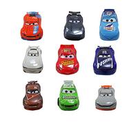 Disney Store Set da gioco deluxe Disney Pixar Cars, 9 pezzi, macchinine con particolari, giocattolo con dettagli colorati dei personaggi, con Saetta McQueen, età 3+