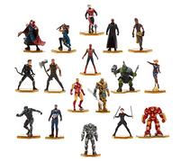 Disney Store set da gioco ufficiale mega-figurine Marvel, 18 pz, personaggi scolpiti, include Captain America, Iron Man, Occhio di Falco, Hulk, Valchiria, Doctor Strange - Per bimbi dai 3 anni in su