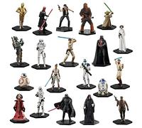 Disney Store set da gioco ufficiale mega-figurine Star Wars, 20 pz, personaggi interamente scolpiti, include Luke Skywalker, Yoda, Obi-Wan Kenobi, Rey, Darth Vader e BB-8 - per bimbi dai 3 anni in su