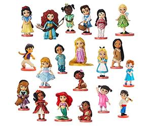 Disney Store Set da gioco ufficiale Principessa Mega, collezione Animatori, 20 pezzi, personaggi stand su base, include Aurora, Ariel, Eric, Moana e altro, giocattoli adatti per bambini dai 3 anni in
