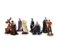 Disney Store Set Ufficiale di Figure dei Cattivi - 8 Figure Disney Completamente Scolpite Incluse Regina Cattiva, Capitan Uncino, Malefica, Cruella De Vil, Ursula e Altro in Scatola a Due Livelli con