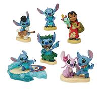 Disney Store set ufficiale di personaggi deluxe Lilo & Stitch, 6 pezzi, personaggi sagomati, include Lilo, Stitch e Angel, dettagli colorati e curati - Per bambini dai 3 anni in su