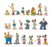 Disney Store Set ufficiale di Topolino e amici, 20 statuette completamente scolpite, include Topolino, Minnie, Paperino, Pippo, Plutone e altro per gli appassionati di figure giocattolo e set da gioco
