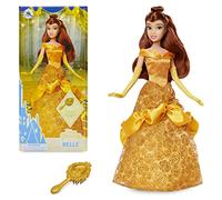Disney Store Ufficiale Bambola Classica Principessa Belle per Bambini, La Bella e la Bestia, 29cm, Include Guanti e Spazzola, Giocattolo snodabile con Abito Glitterato - Adatto dai 3 Anni in su