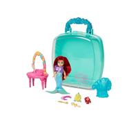 Disney Store Ufficiale Set da Gioco con Mini Bambola Ariel, La Sirenetta, Disney's Once Upon a Story, 9 Pezzi, Include Sebastian, Flounder e Accessori, Adatto dai 3 Anni+