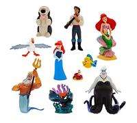 Disney Store Ufficiale Set di Figurine Deluxe de La Sirenetta, 9 Pezzi, Personaggi Giocattolo Scolpiti, Include Ariel Sirena, Ariel Umana, Eric, Tritone e Altri, Adatto per Età da 4+