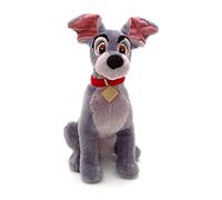 Disney Store Vagabondo - Peluche a forma di signora e il vagabondo, 42 cm, con orecchie soffici, occhi ricamati e colletto in tessuto, adatto per tutte le età