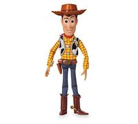 Disney Store Woody, action figure parlante interattiva di Toy Story 4, 35 cm/15", con più di 10 frasi in inglese, interagisce con altri personaggi e giocattoli, luci laser, età 3+