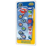 Disney - Super Wings Orologio Digitale Lanciatore con 6 Dischi, WI17001