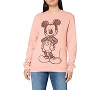 Disney Mickey Forward Sketch Felpa, Rosa (Dusty Pink Ltp), 42 (Taglia Unica: Small) Donna