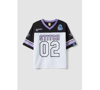 DISNEY, T-shirt Boxy Fit Bianca E Nera A Tema Lilo & Stitch Per Ragazza, Bambina, Multicolor, Taglia: 12-13
