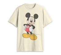 Disney T-Shirt Classica da Uomo a Maniche Corte con Grafica Topolino, Naturale, M