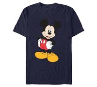 Disney T-Shirt Classica da Uomo a Maniche Corte con Grafica Topolino, Navy, M
