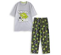 Disney T-Shirt con Grafica Russa e ruggito di Mike Wazowski di Monsters INC. | T-Shirt a Maniche Corte con Stampa di Personaggi Grigi | Indumenti da Notte umoristici e Abbigliamento da Relax