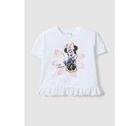 OVS Kids T-Shirt in Cotone Elasticizzato Bianca da Bambina con Minnie