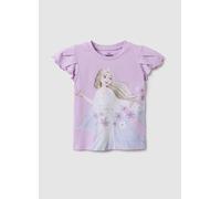 DISNEY, T-shirt In Cotone Elasticizzato Multicolor Per Bambina Con Stampa Frozen, Viola, Taglia: 3-4