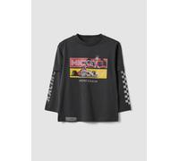 DISNEY, T-shirt Nera In Puro Cotone Con Girocollo E Stampa Mickey Per Bambino, Nero, Taglia: 3-4