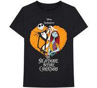 Disney - T-Shirt # S Unisex Black # The Nightmare Before Christmas Heart