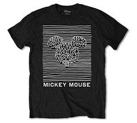 Disney - T-Shirt # Xl Black Unisex # Mickey Mouse Unknown Pleasures