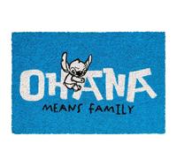 Disney, Tappetino Decorativo 60x40cm con Motivo Stitch Antiscivolo, Bianco / Blu