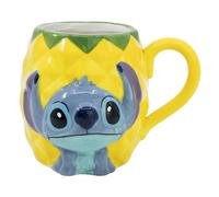 Disney, Tazza 325ml 3D Stitch in una Confezione Regalo Collezione Ananas, Giallo