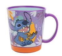 Disney, Tazza 410ml Stitch per Bambini Dropsafe Antiscivolo Collezione Aloha