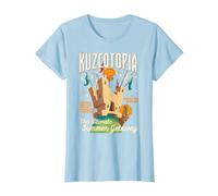 Disney The Emperor's New Groove Kuzcotopia Poster Maglietta, Donna, Celeste, M