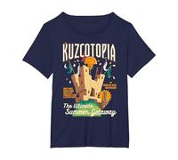 Disney The Emperor's New Groove Kuzcotopia Poster Maglietta, Donna plus-size, Navy, 1X