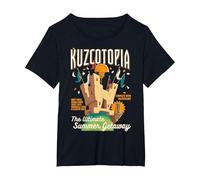 Disney The Emperor's New Groove Kuzcotopia Poster Maglietta, Donna plus-size, Nero, 1X