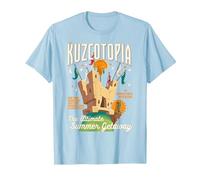 Disney The Emperor's New Groove Kuzcotopia Poster Maglietta, Uomo, Celeste, XXL