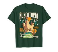 Disney The Emperor's New Groove Kuzcotopia Poster Maglietta, Uomo, Verde Foresta, XL