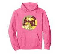 Disney The Lion King 30th Anniversary Mufasa & Simba Retro Felpa con Cappuccio, Unisex per adulti, Rosa acceso, S