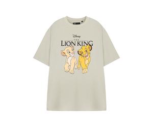 Disney The Lion King Beige Simba & Nala T-shirt a maniche corte Donne