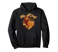 Disney The Lion King Mufasa The King Distressed Portrait Felpa con Cappuccio