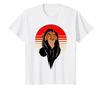 Disney The Lion King Scar Sunset Maglietta, Bambini, Bianco, 2 anni