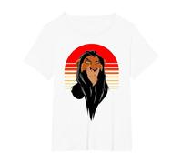 Disney The Lion King Scar Sunset Maglietta, Donna plus-size, Bianco, 4X