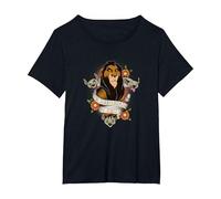 Disney The Lion King Scar With Hyenas Surrounded By Idiots Maglietta, Donna plus-size, Nero, 3X