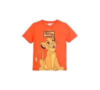 Disney The Lion King T-Shirt Bambino, Maglietta con Simba, Classici Disney (IT, età, 4 Anni, Regular, Arancione)