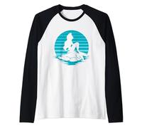 Disney The Little Mermaid Ariel Silhouette in Blue Maglia con Maniche Raglan
