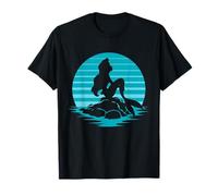 Disney The Little Mermaid Ariel Silhouette in Blue Maglietta