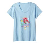 Disney The Little Mermaid Ariel Splash Maglietta con Collo a V